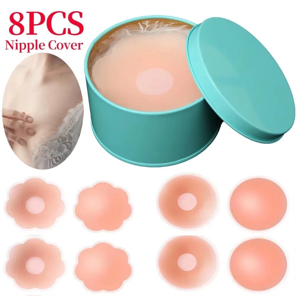 Strapless Bra Adhesive - Reusable Silicone Nipple Covers Invisible Adhesive