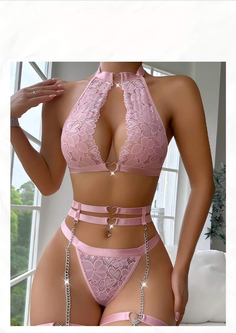 Sexy Lingerie Set Push Up Lace - огляд і ціна Plunge Bra Push Up